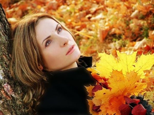 Женщина осень