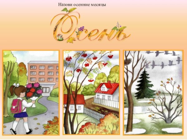 Осенние месяцы для детей