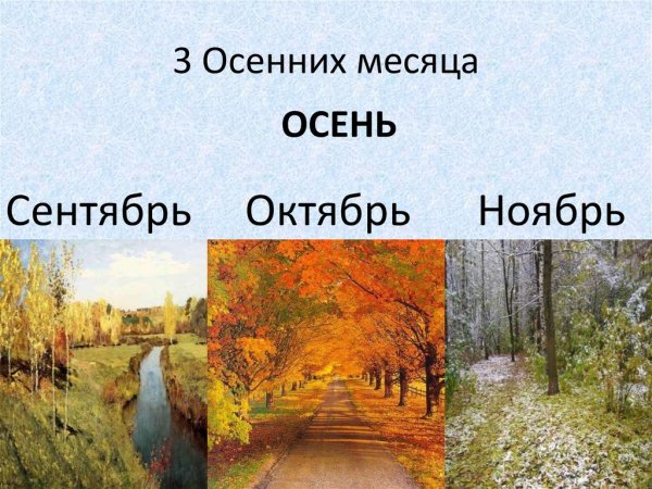 Сентябрь октябрь ноябрь