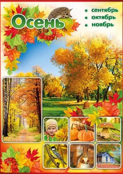 Плакат осень для детского сада