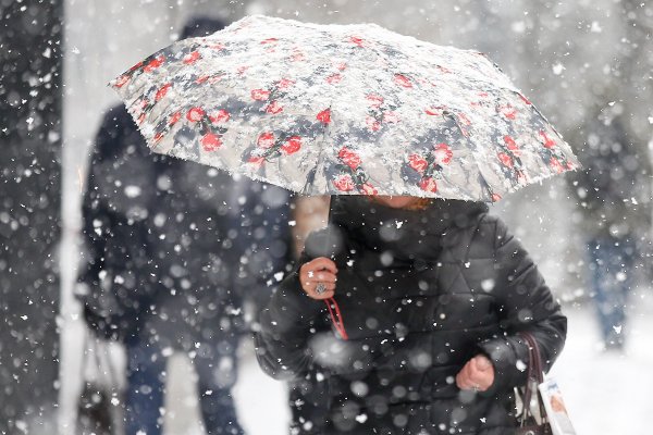 Мокрый снег зима фото