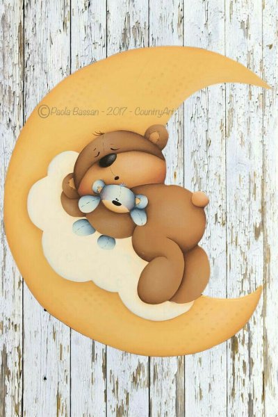 Медвежонок на месяце пряник