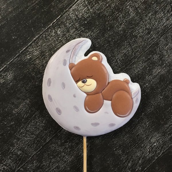 Имбирный пряник мишка на Луне