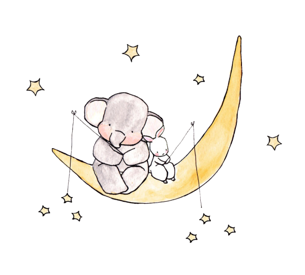 Мишка спит на Луне