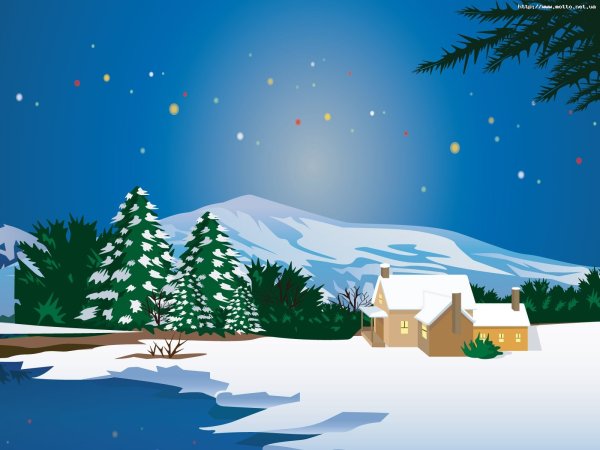 Зимние пейзажи из мультфильмов