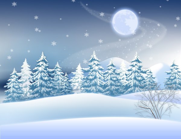 Сказочный зимний лес для детей