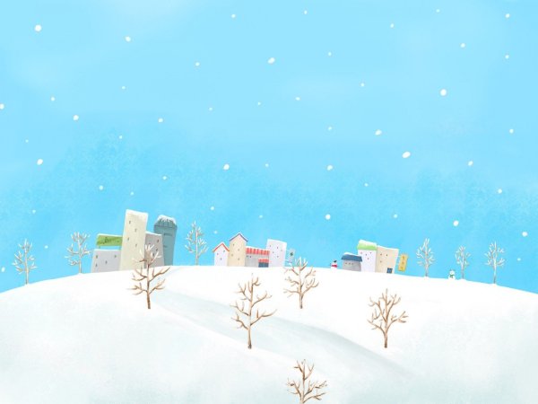 Зима мультяшная