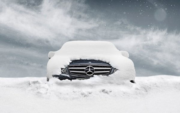 Мерседес 240е зима