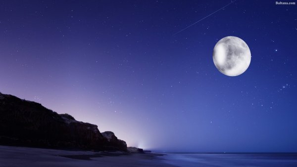 Картинки на рабочий стол Луна ночью