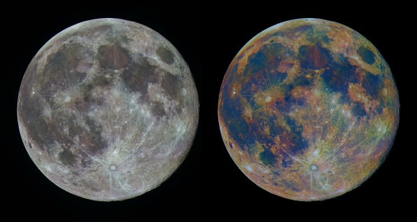 Настоящий цвет Луны