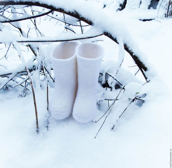 Валенки нюд в снегу