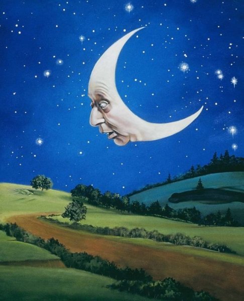 Картина с полу месяцом