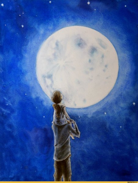 Человек на Луне арт