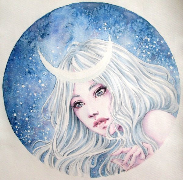 Девушка Луна арт