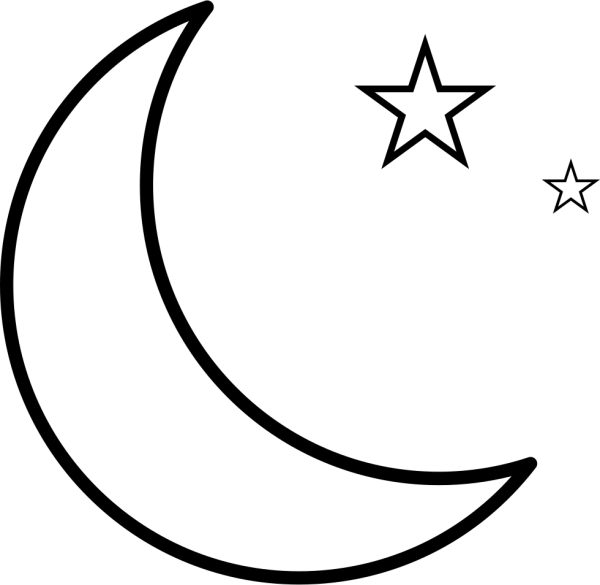 Полумесяц раскраска