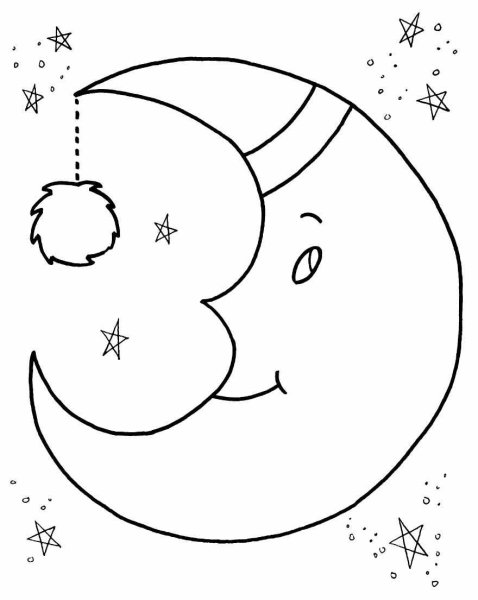 Месяц раскраска