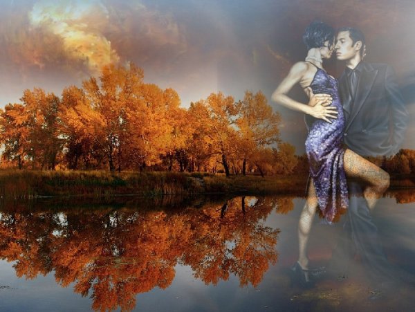 Танец в осеннем парке