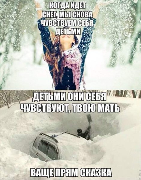 Приколы про снегопад