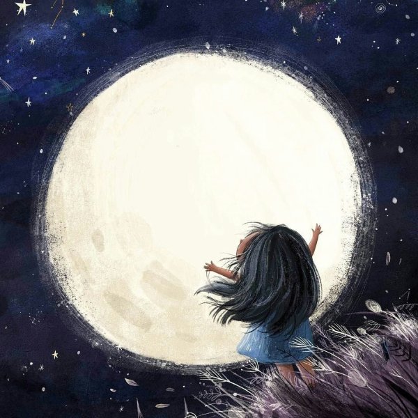 Девушка Луна арт