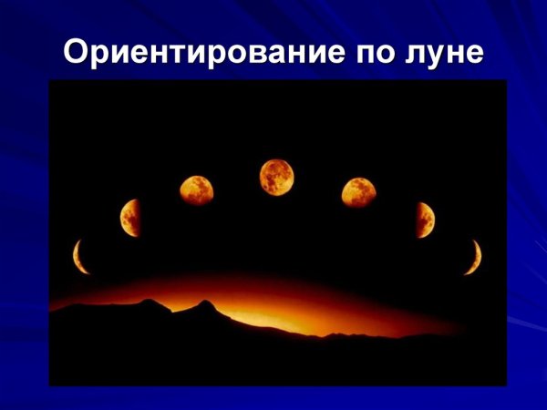 Ориентирование по солнцу Луне и звездам