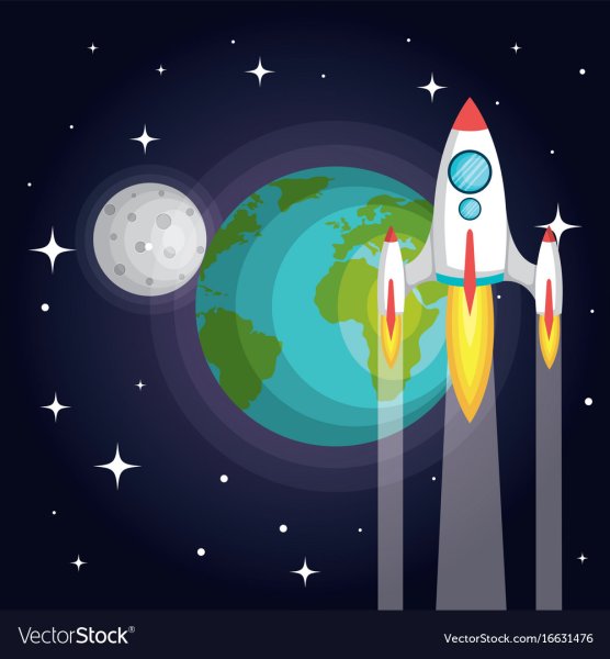 Планета земля и ракета
