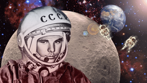 Юрий Гагарин в космосе