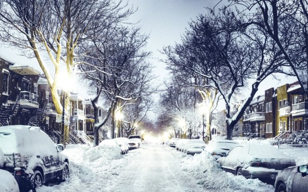 Заснеженный город