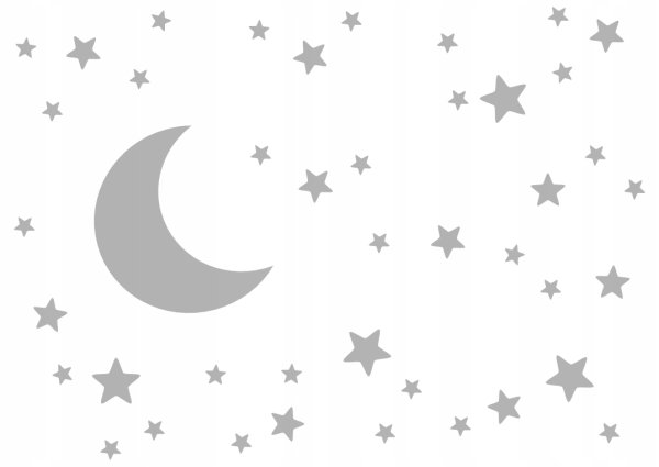 Месяц на белом фоне