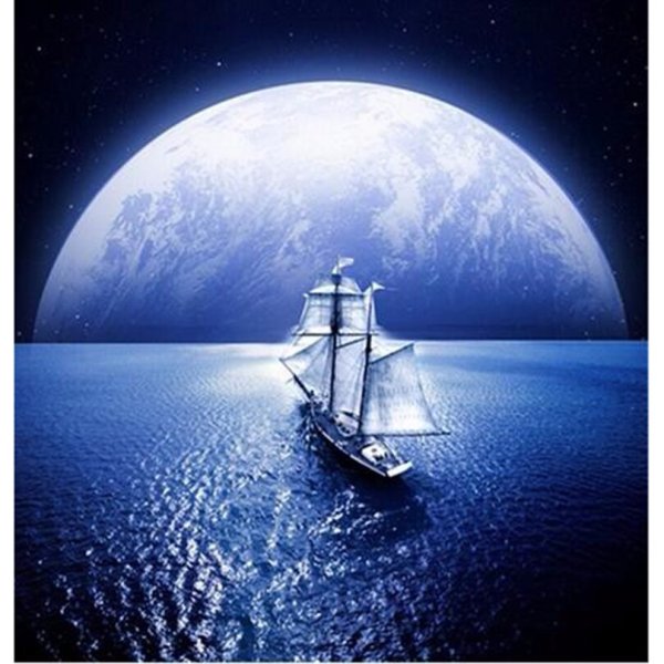 Ночное море корабль