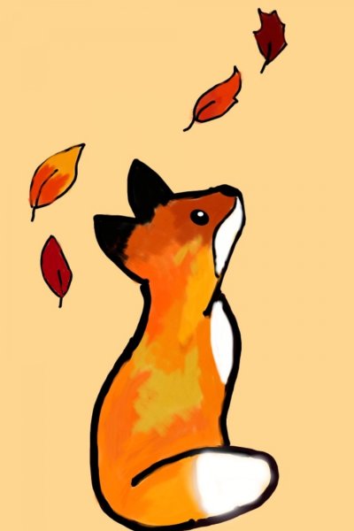 Лисенок рисунок