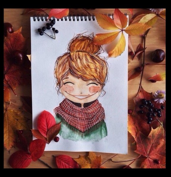 Рисунок в осеннем стиле