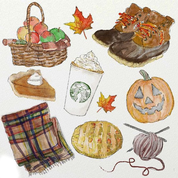 Уютные осенние Стикеры