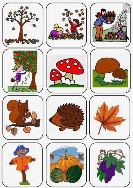 Предметы осени для дошкольников