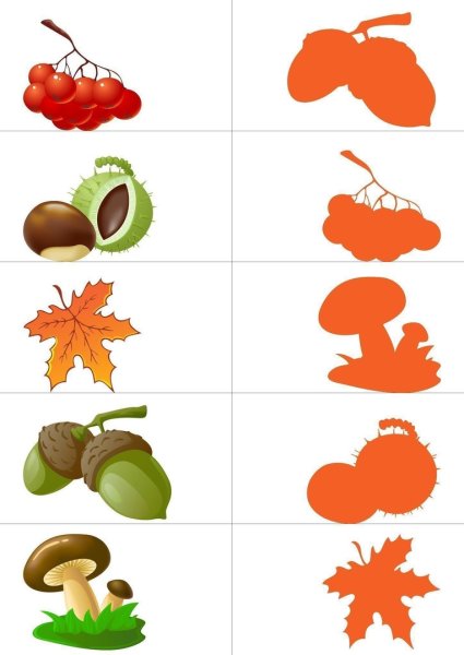 Предметы осени для дошкольников
