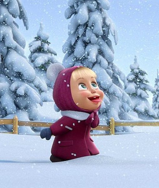 Маша из Маша и медведь зима