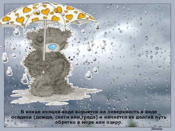 Открытку с видом дождя