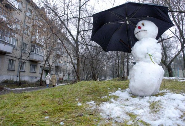 Теплая зима без снега