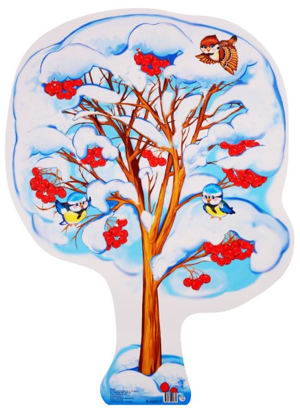 Ф-9313 плакат вырубной. Рябина зимняя.