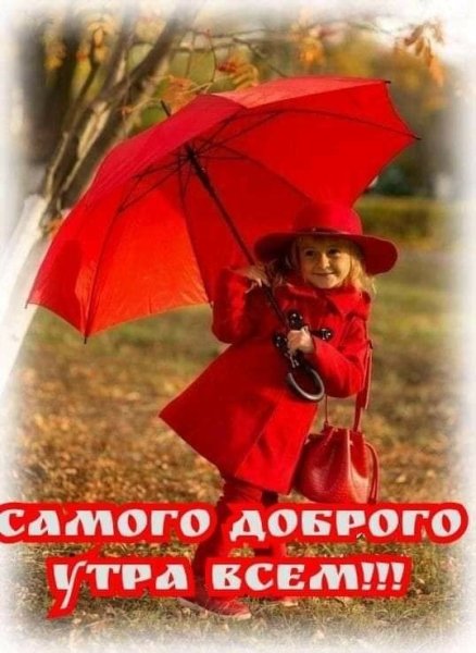 Доброе осеннее утро с зонтиком