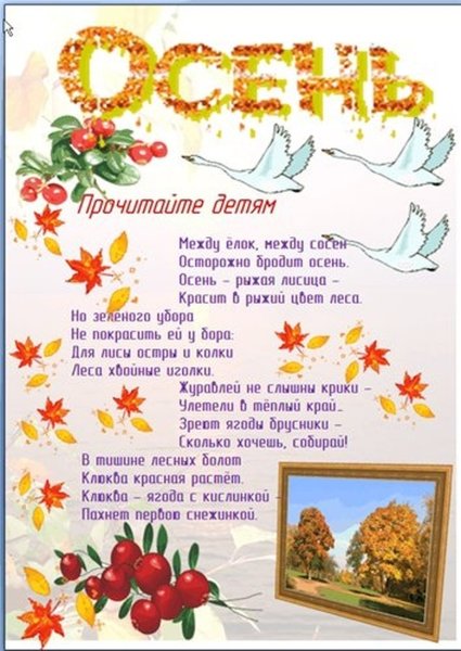 Осенние месяца в ДОУ