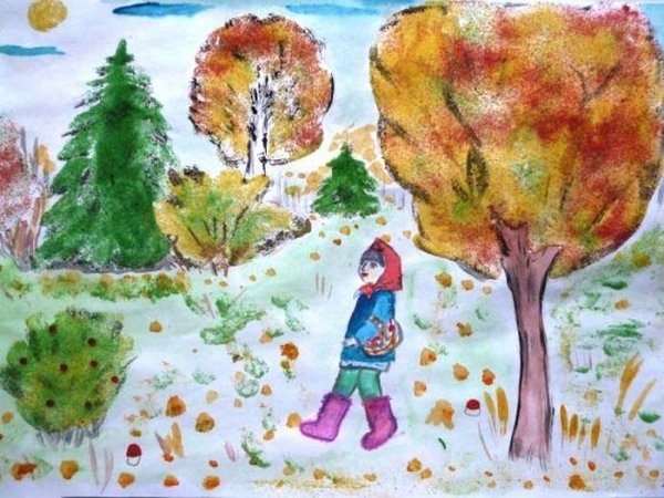 Рисунок на тему прогулка