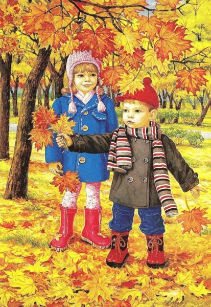 Картина осень для детей