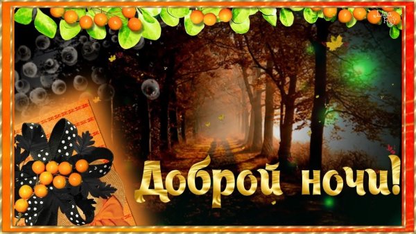 Открытки добрый вечер и спокойной ночи о Ксении осени