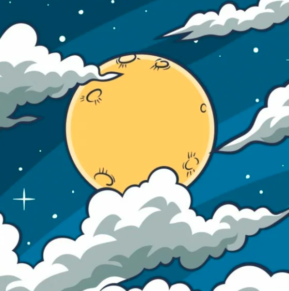 Полная Луна нарисования