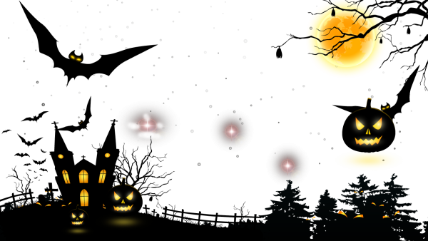 Хеллоуинский фон на прозрачном фоне