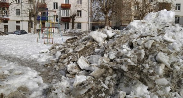 Грязные улицы зимой