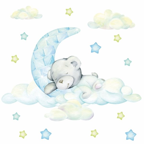 Мишка спит на Луне