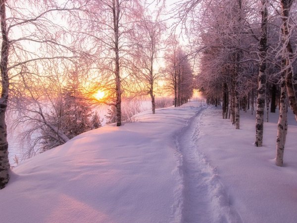 Утро снег фото