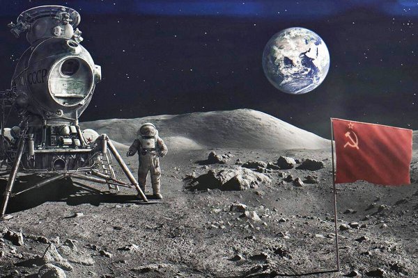 Советский флаг на Луне
