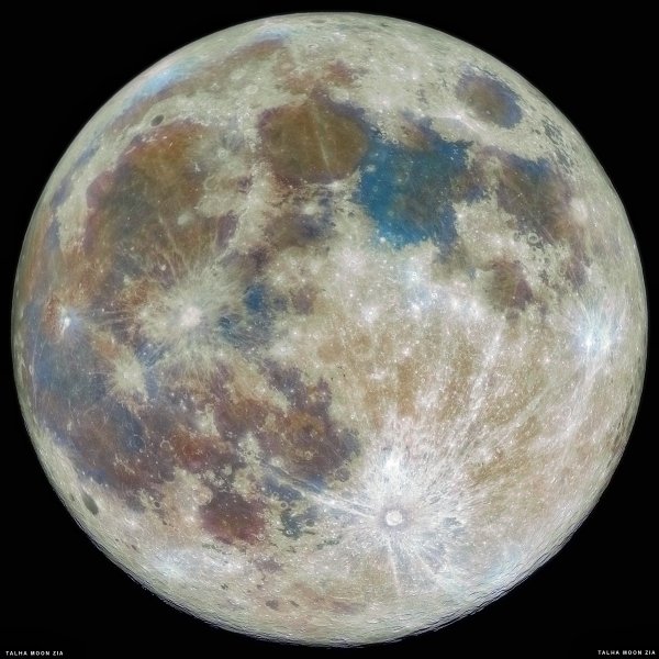 Цветные снимки Луны